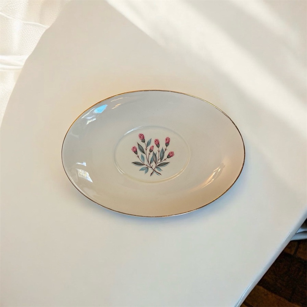 Vintage Floral Bone China Plate